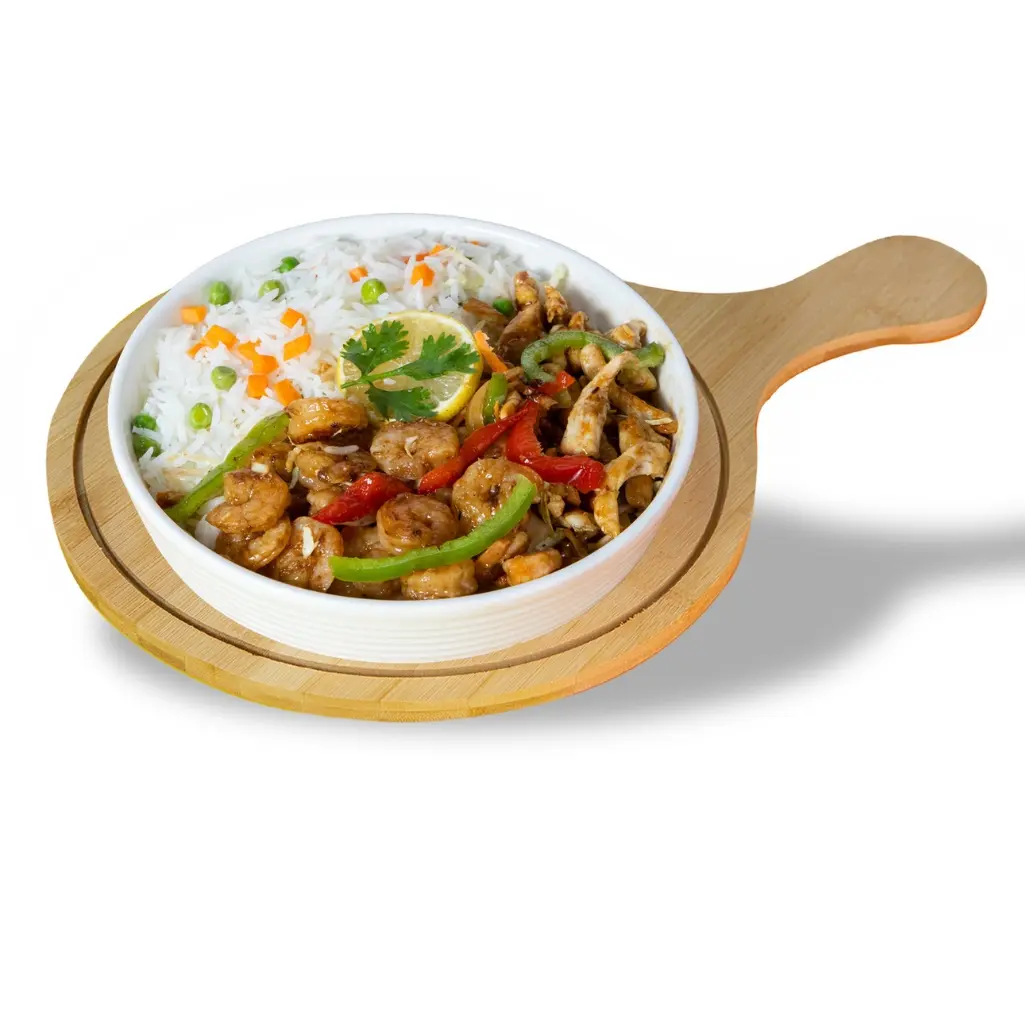 Mix Chicken And Shrimp	With Rice